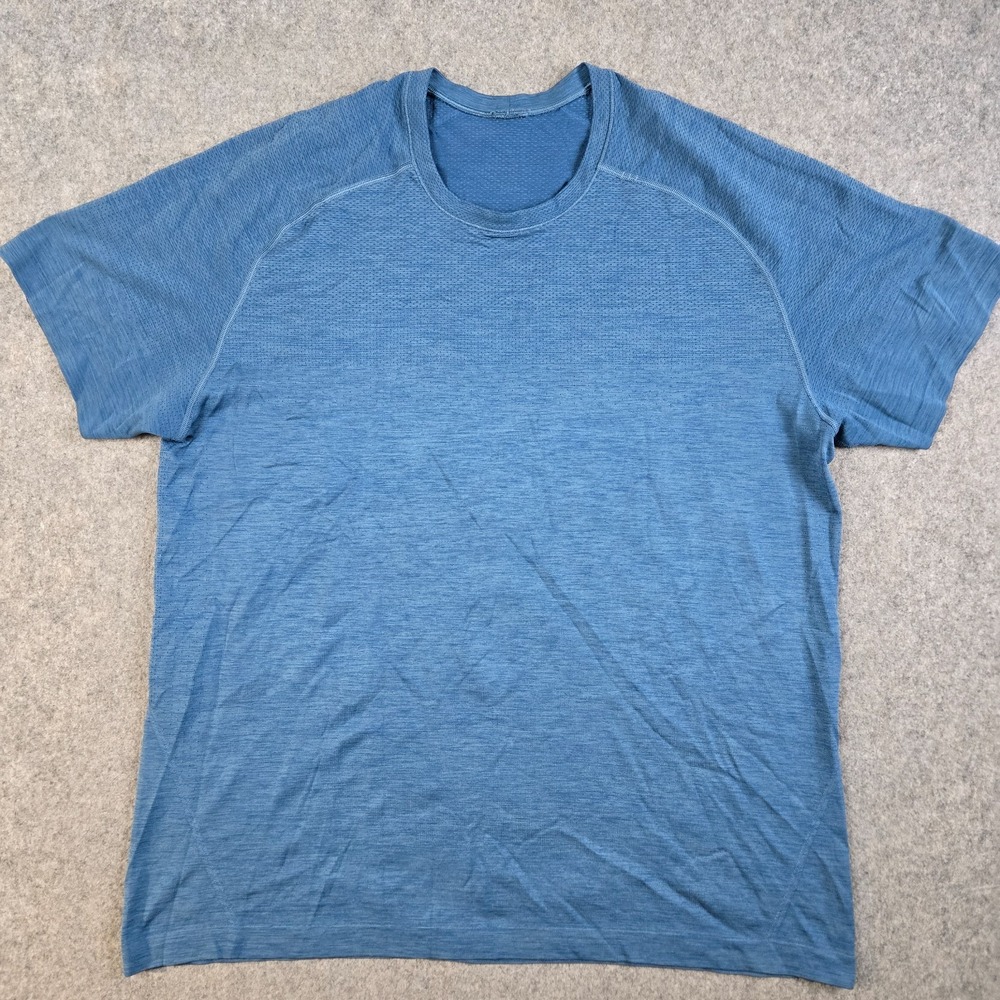 Lululemon Metal Vent Tech Shirt Mens XL Blue Heather Short Sleeve Athleisure‎